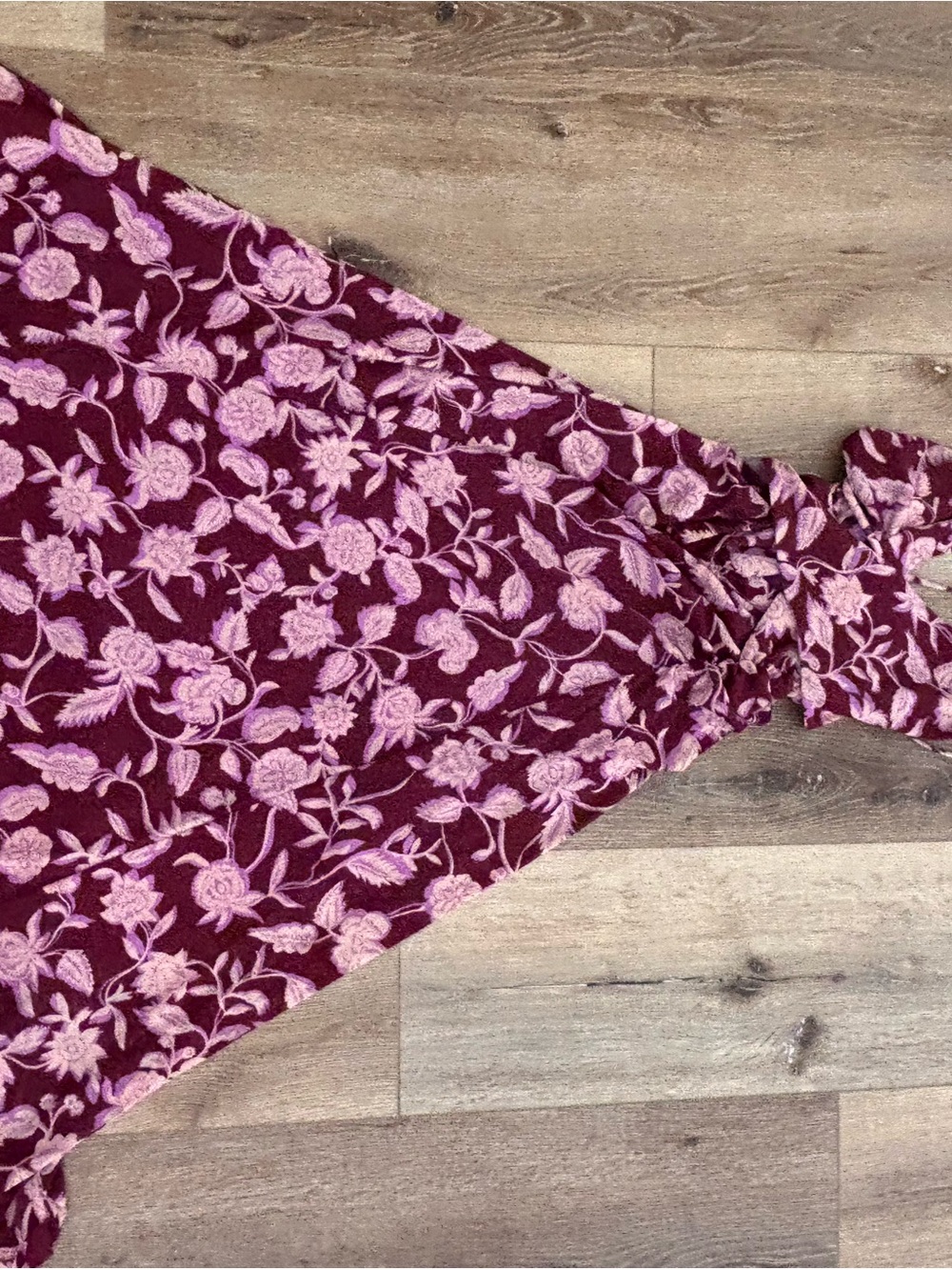 ME+EM Wine and Pink Floral Midi Slip Dress - Picture 6 of 7